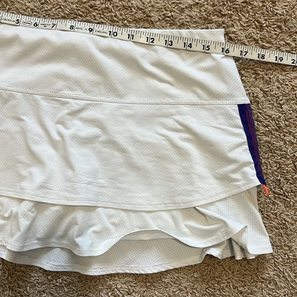 Lucky In Love Women Large White‎ Side Toggle Lined Tennis Golf Skirt